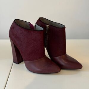 JustCavalli Red Horse Hair Bootie Size 39